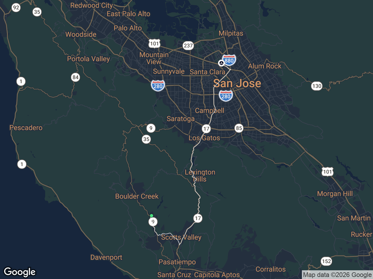 Area map showing Ben Lomond and Broadcom