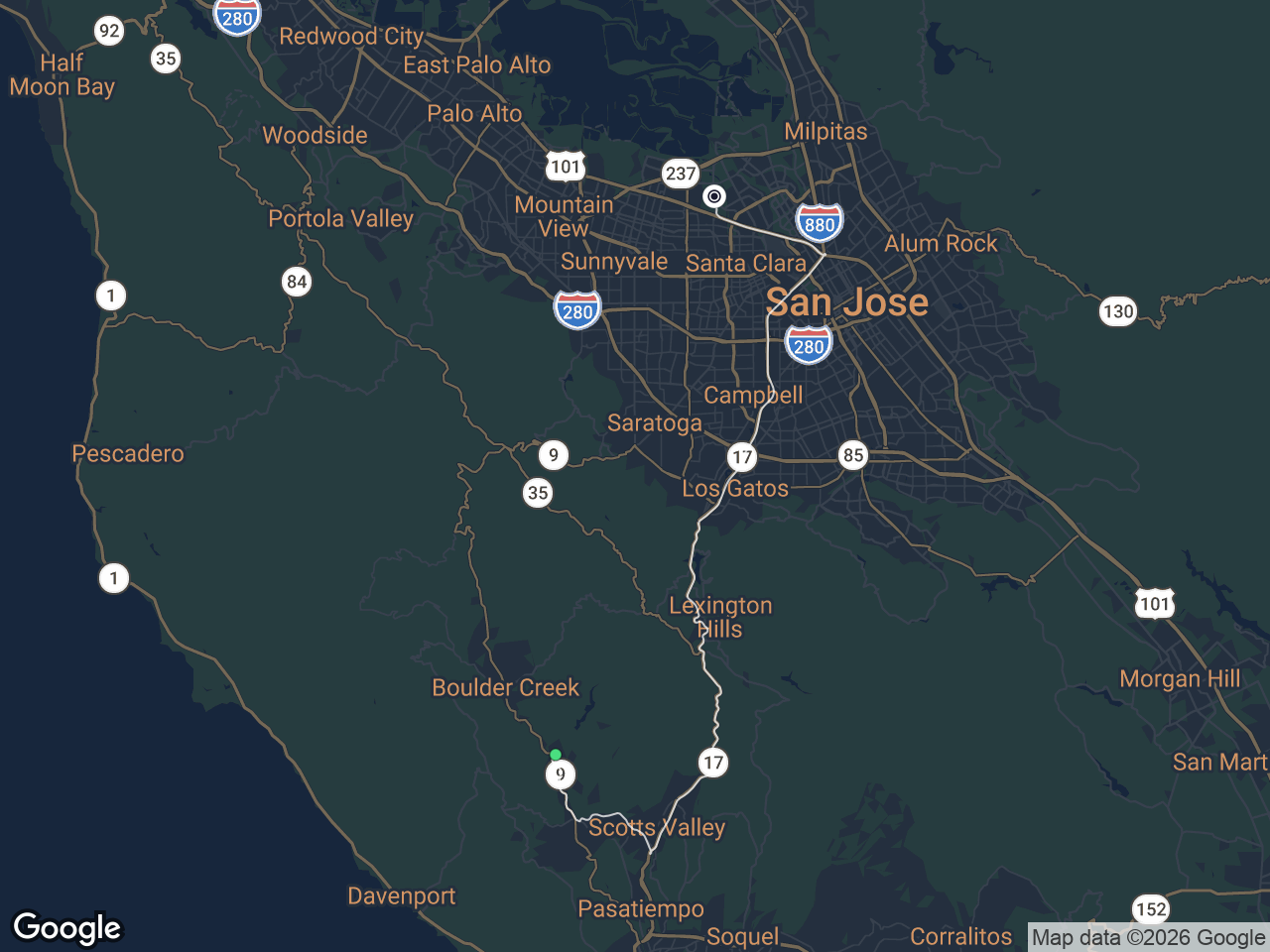 Area map showing Ben Lomond and ServiceNow