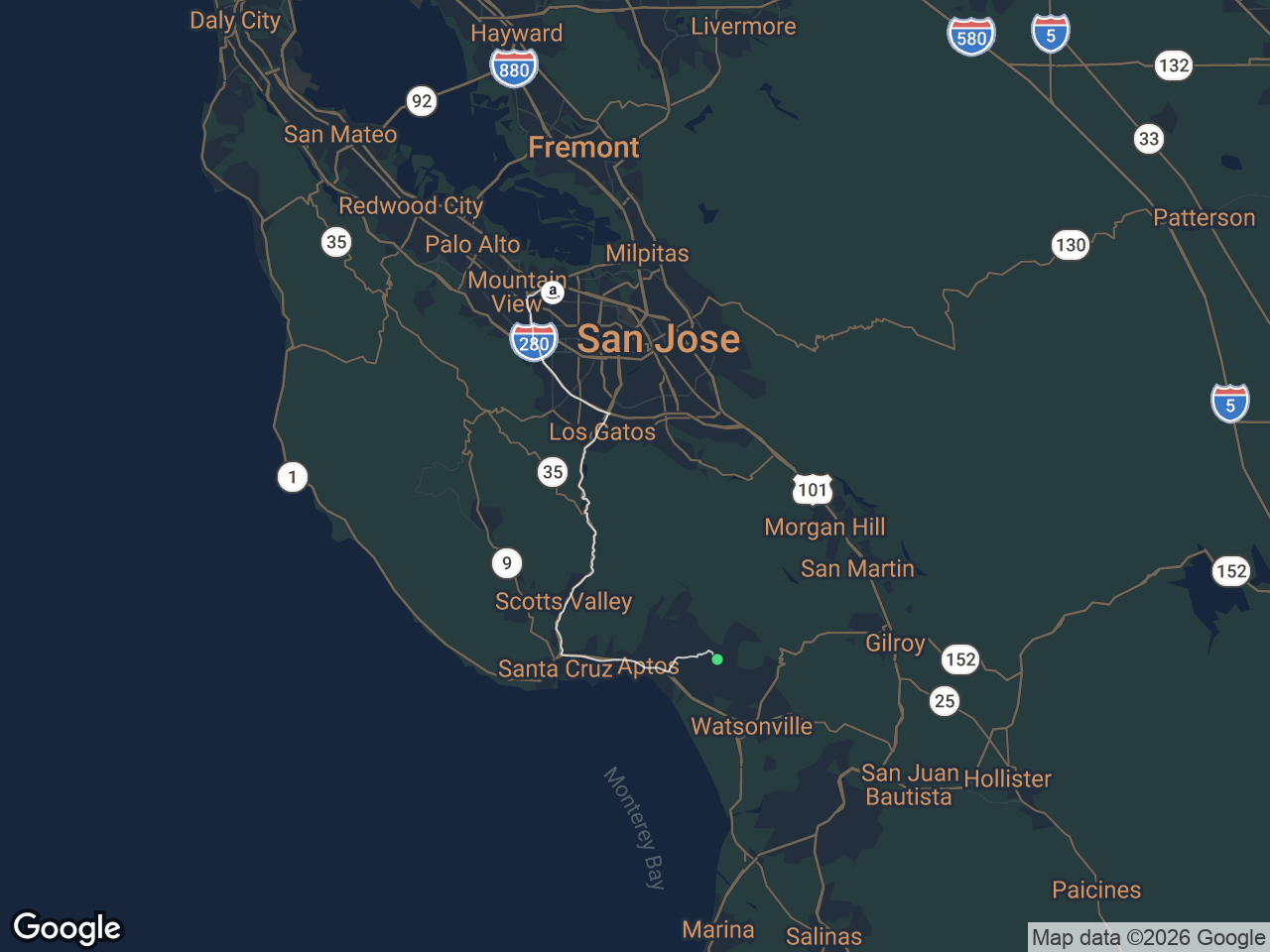 Area map showing Corralitos and Amazon