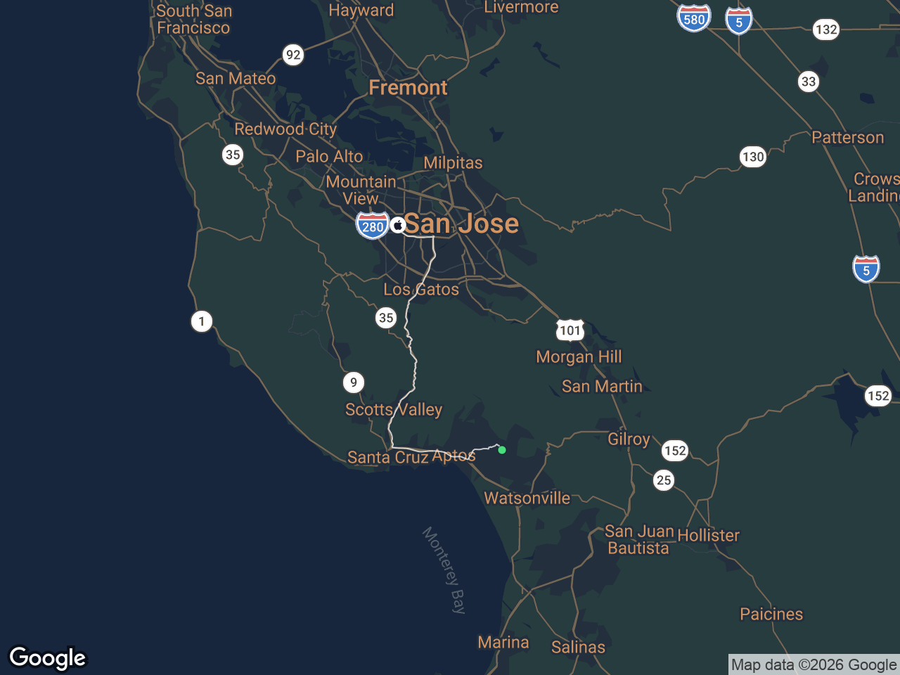 Area map showing Corralitos and Apple