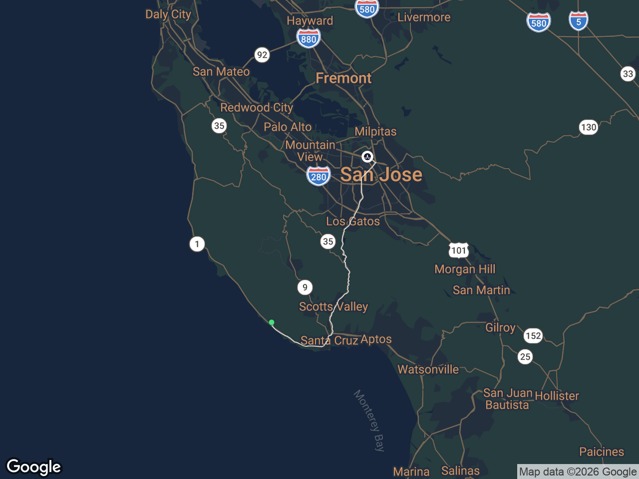 Area map showing Davenport and Broadcom