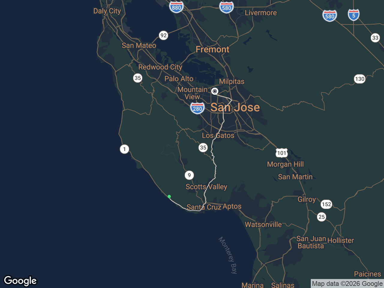 Area map showing Davenport and ServiceNow