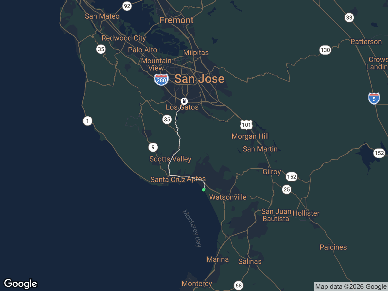 Area map showing La Selva Beach and Netflix