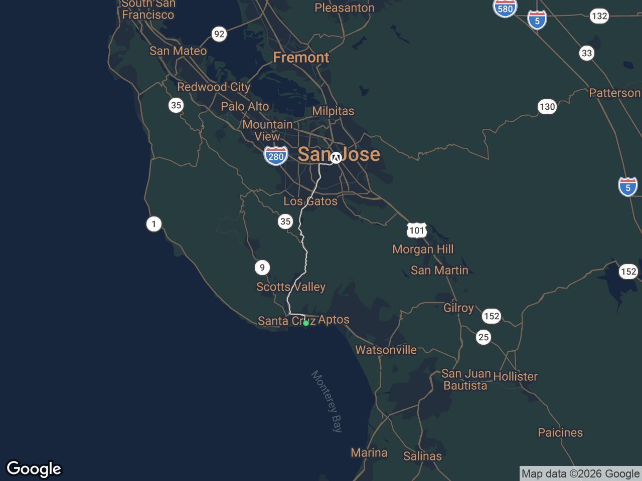 Area map showing Live Oak and Adobe