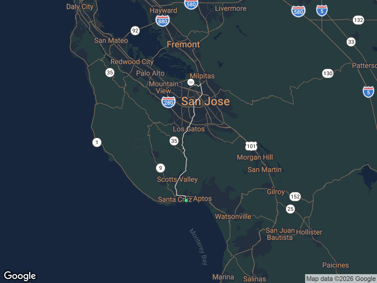 Area map showing Live Oak and Cisco