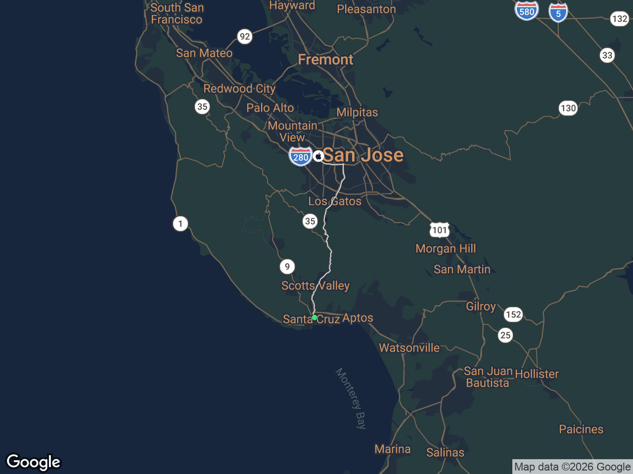 Area map showing Midtown and Apple