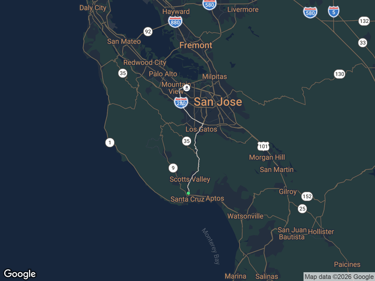 Area map showing Pasatiempo and Amazon