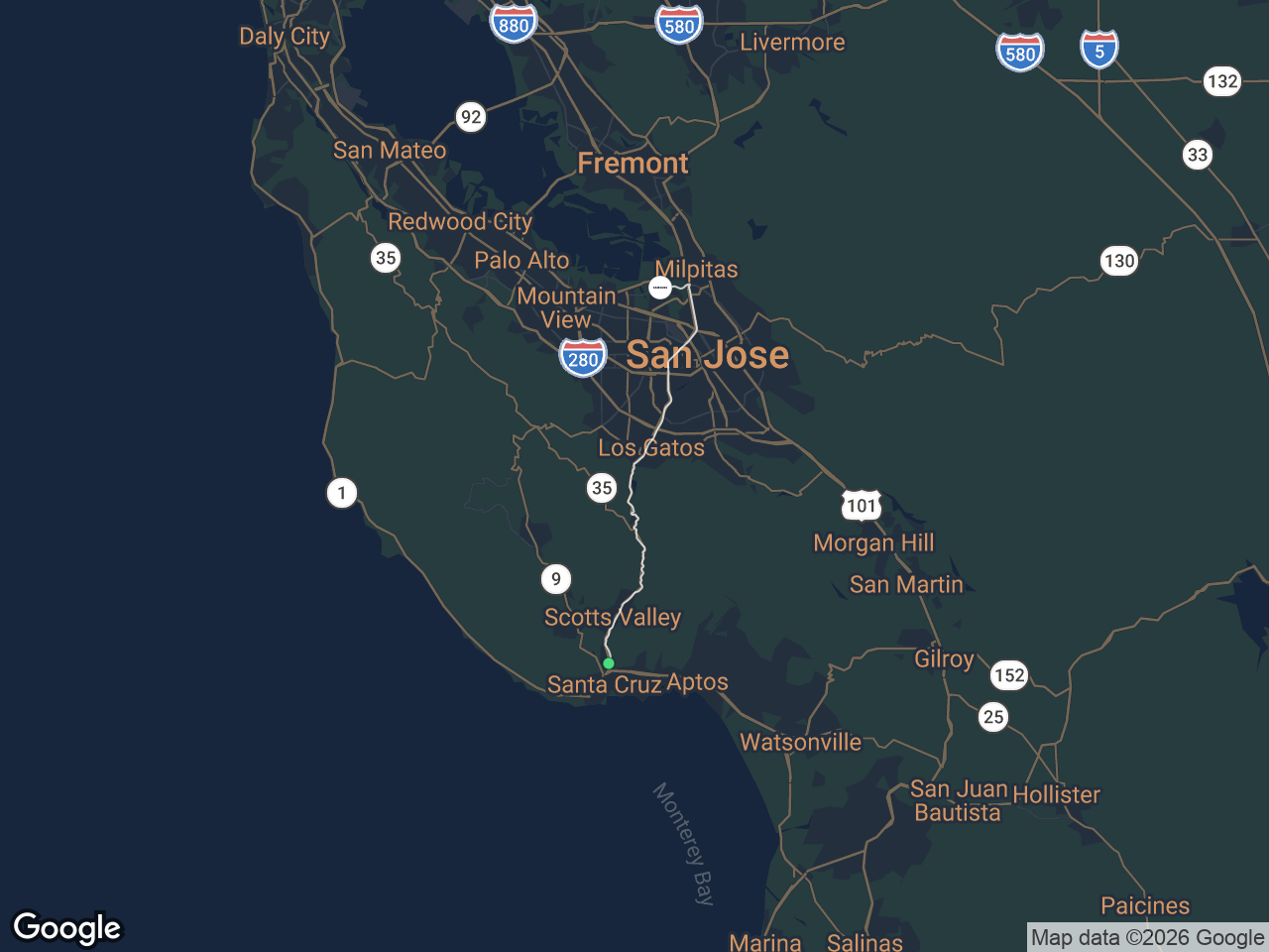 Area map showing Pasatiempo and Samsung