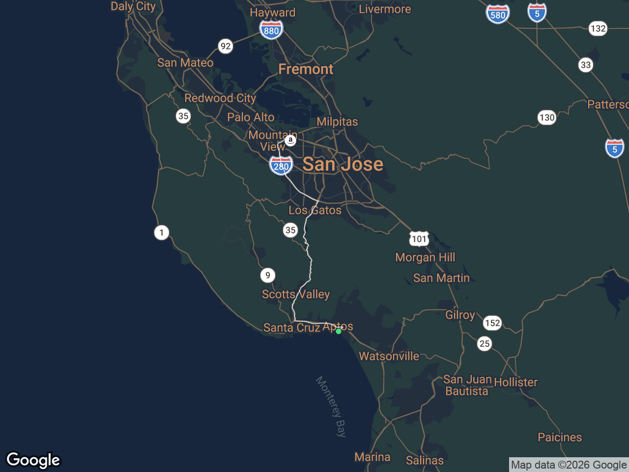 Area map showing Rio del Mar & Seascape and Amazon