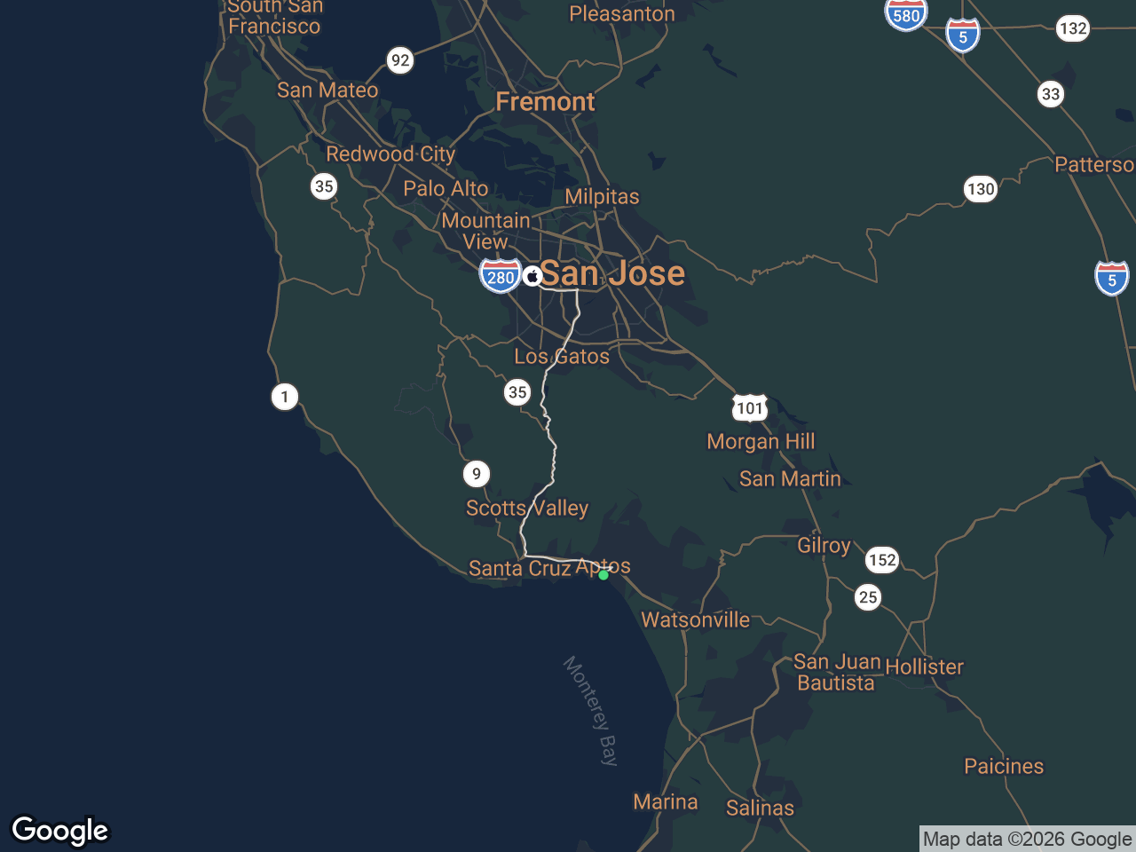 Area map showing Rio del Mar & Seascape and Apple