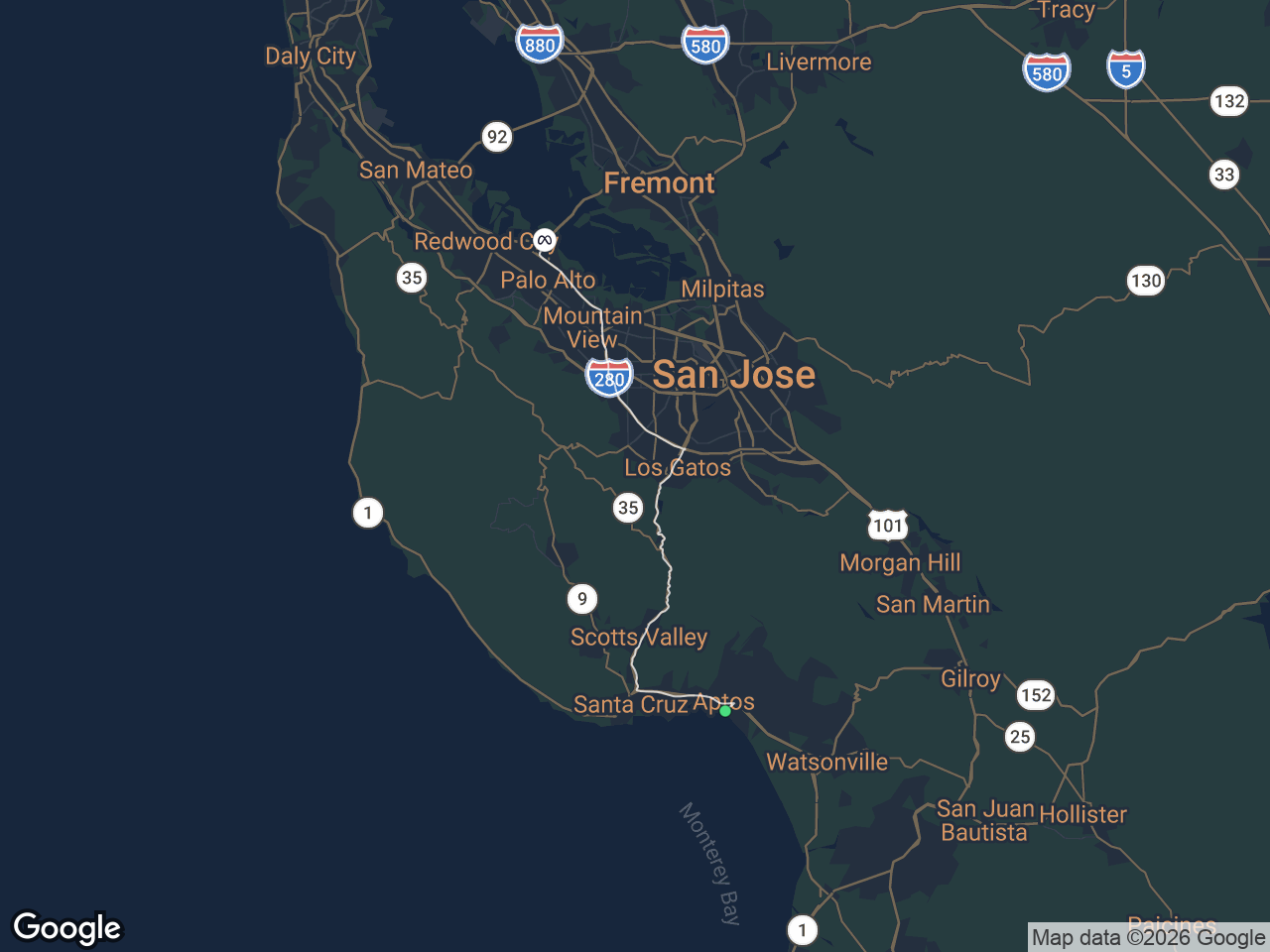 Area map showing Rio del Mar & Seascape and Meta