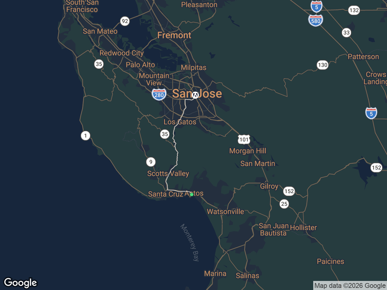 Area map showing Seacliff and Adobe