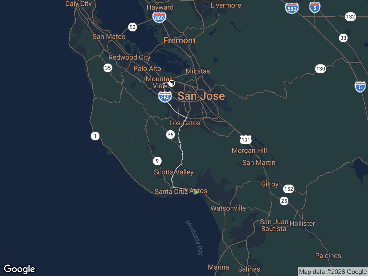 Area map showing Seacliff and LinkedIn