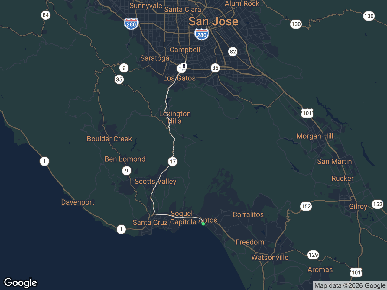 Area map showing Seacliff and Netflix